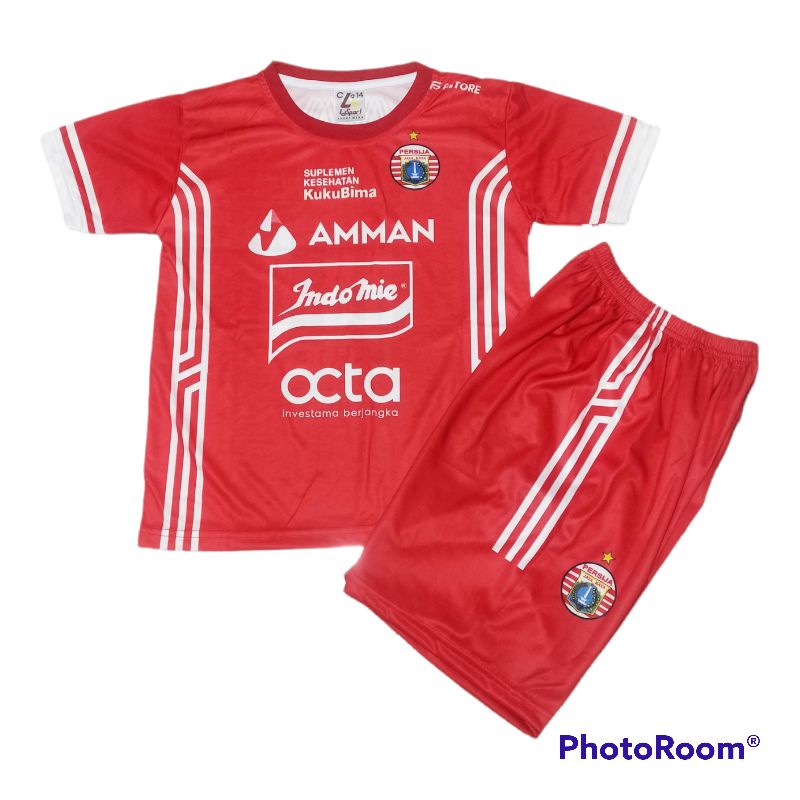 SETELAN BAJU BOLA ANAK PERSIJA UMUR 5-12THN/JERSEY BOLA PERSIJA