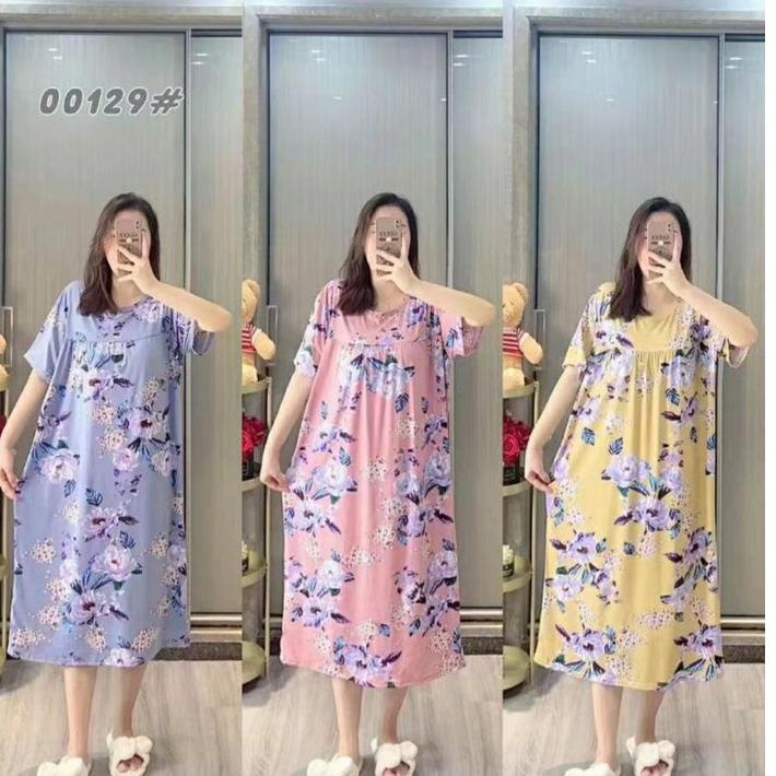 Tren Kekinian.. Daster Jumbo Wanita Dress Korea Baby Doll LD 120 Piyama Import Korean Style Termurah