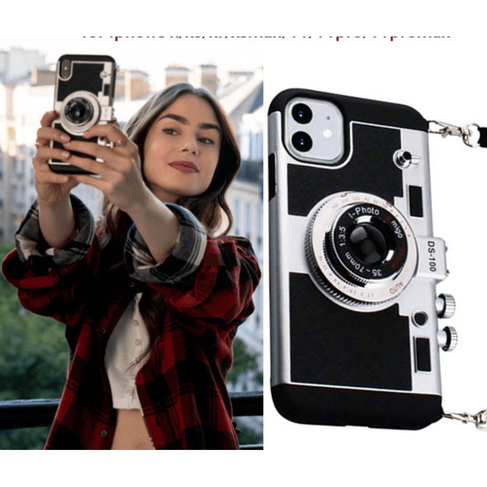 Suitable For IPhone 12 12 Mini 11 Pro XS MAX XR X Se 2020 6 6S 7 8 Plus 25LC Camera Phone Case With Strap