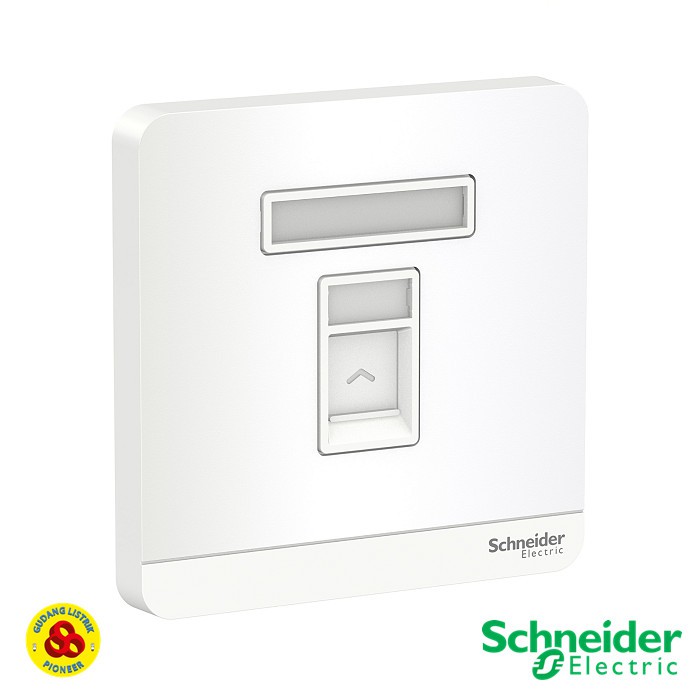 Schneider Electric AvatarOn Stop Kontak Telp Outlet 1 Gang White WE