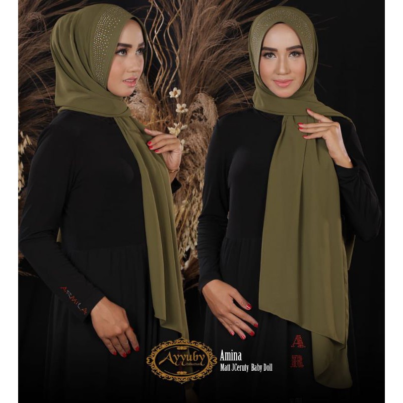 Pashmina pet payet Amina ORI by Ayyuby Hijab / Pasmina pet payet /pashmina pesta / pashmina bando