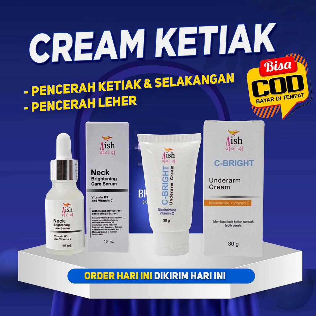 AISH KRIM KETIAK / AISH KRIM SELAKANGAN / BISA COD! AISH UNDERARM CREAM / AISH C BRIGHT AISH C BRIGHT UNDERARM CREAM / AISH UNDERARM KOREA / AISH NECK SERUM / C BRIGHT KETIAK ORIGINAL ORI 100% KRIM PEMUTIH SELAKANGAN