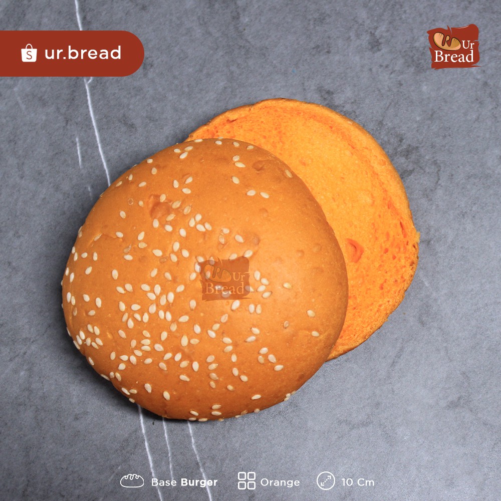 Roti Burger Jingga 10cm | Base Burger 10cm Orange