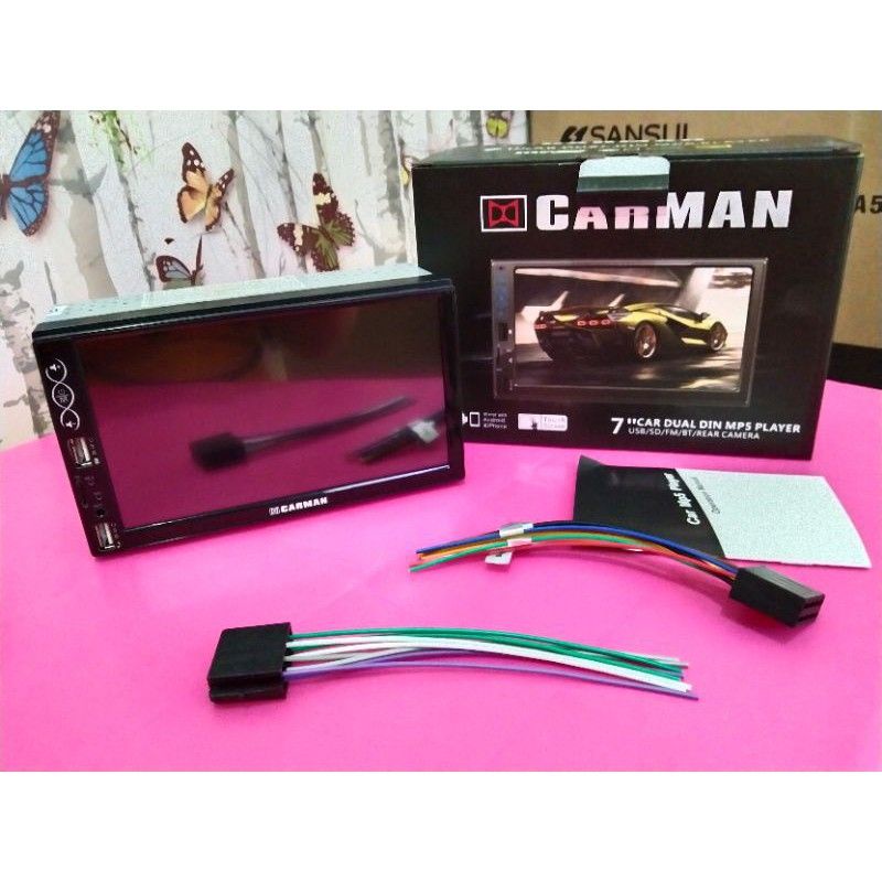 TERMURAH PROMO HEAD UNIT DECLAS CARMAN MP5 MIRROR LINK 7 INCH INCHI DIGITAL PANEL CAR DOUBLE DIN DUA