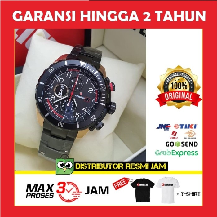 JAM TANGAN ORIGINAL EXPEDITION E6795 6795M E 6795 BLACK ROSEGOLD GARANSI RESMI ORI PRIA COWOK COWO L