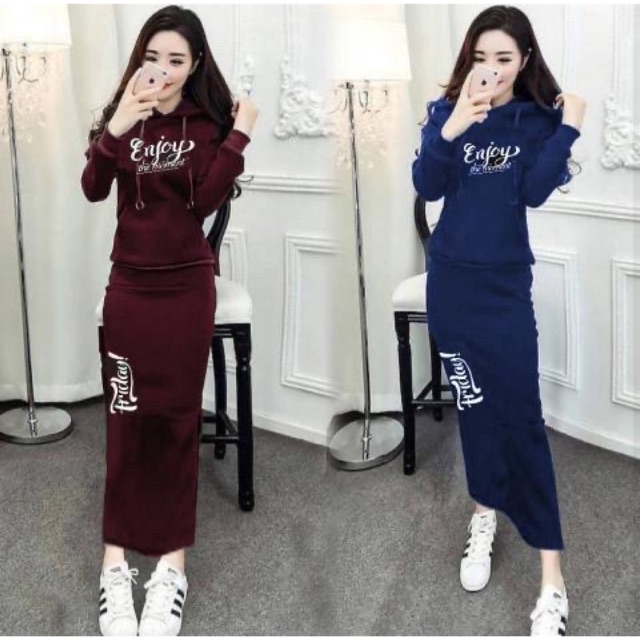 JCM-  Set Rok Friday / Stelan rok wanita kekinian / Stelan rok Wanita paniang kaos Murah