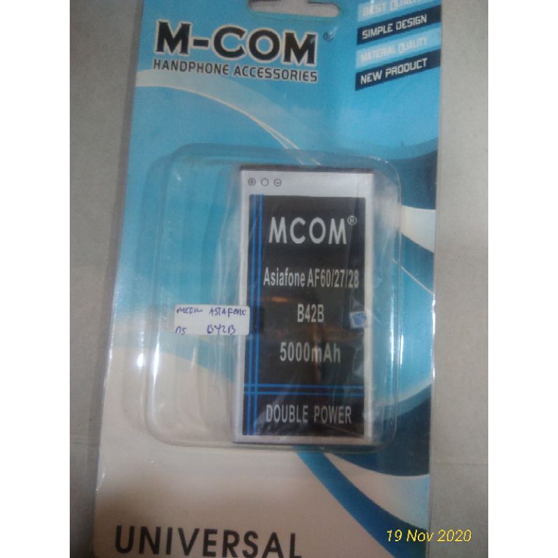 Baterai M-com Asiafone Af60/27/28/b42b double power