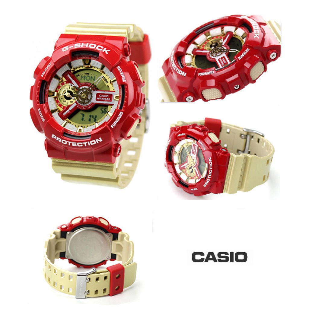 Jam Tangan Pria G-Shock GA-110CS-4AJF GA110 Iron Man Custom Watch