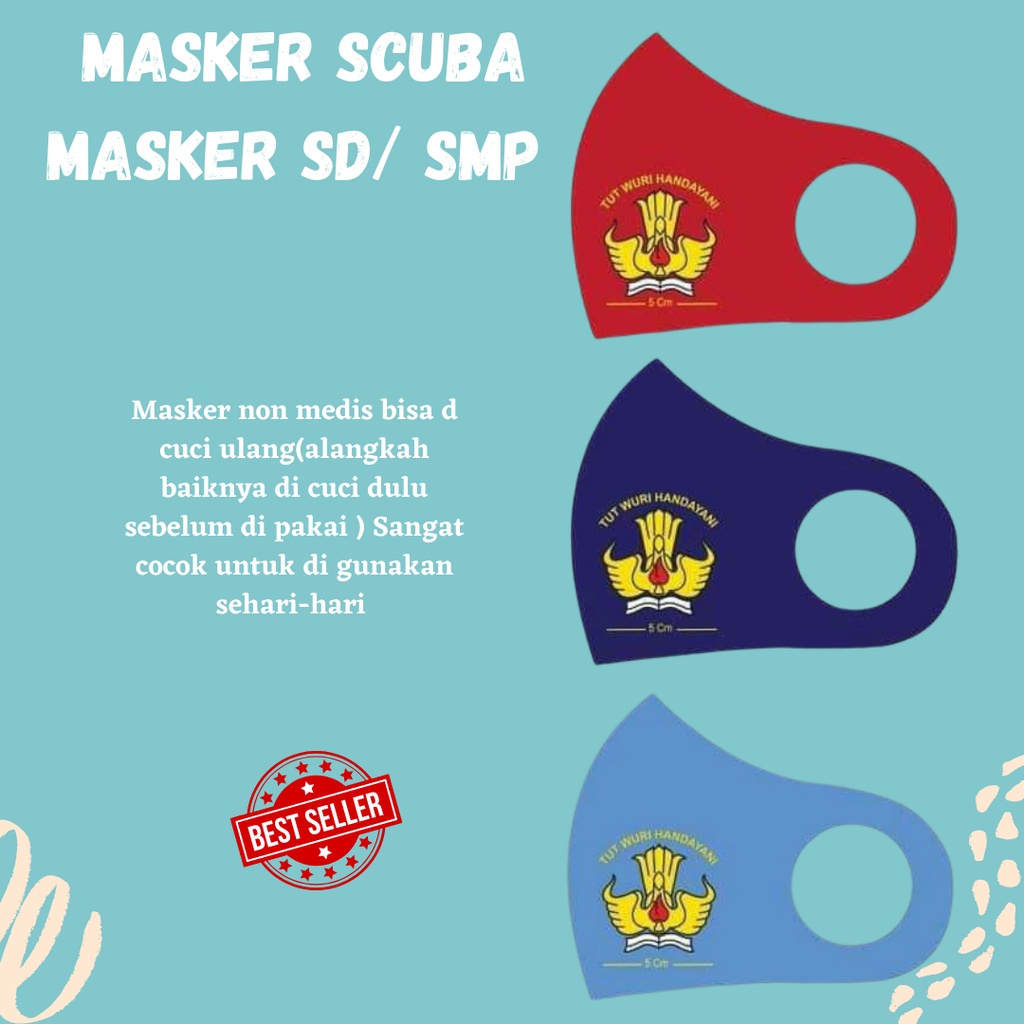 [BERKUALITAS] Masker Scuba Karakter Anak (1 KG MUAT 50 PCS) /Masker SD/ SMP