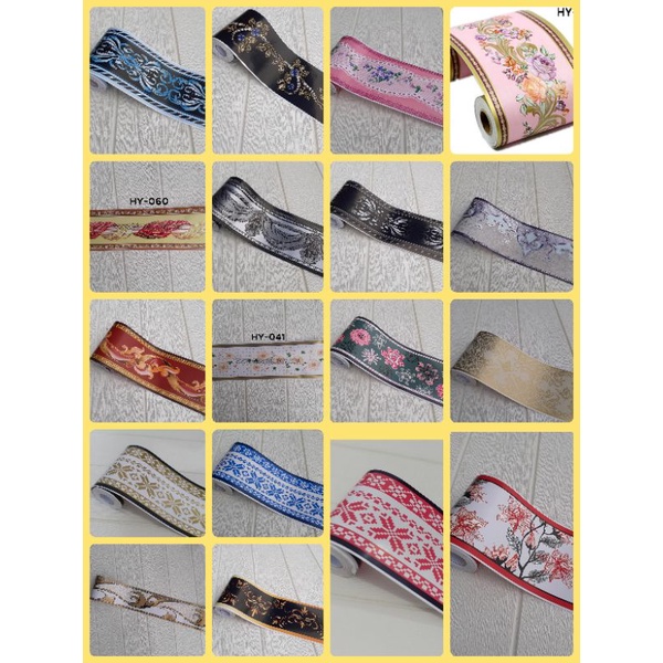 BORDER / LIS DINDING stiker wallpaper pembatas dinding wallborder ukuran 10 cm x 10 m