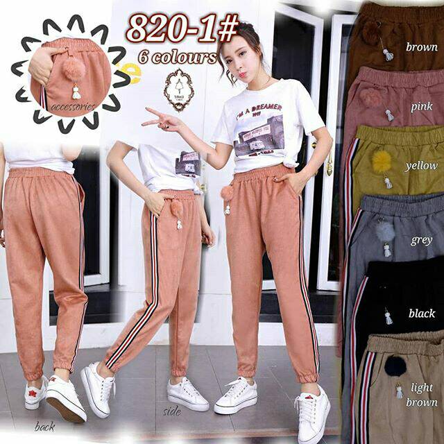 Celana suede stripe original tibesi