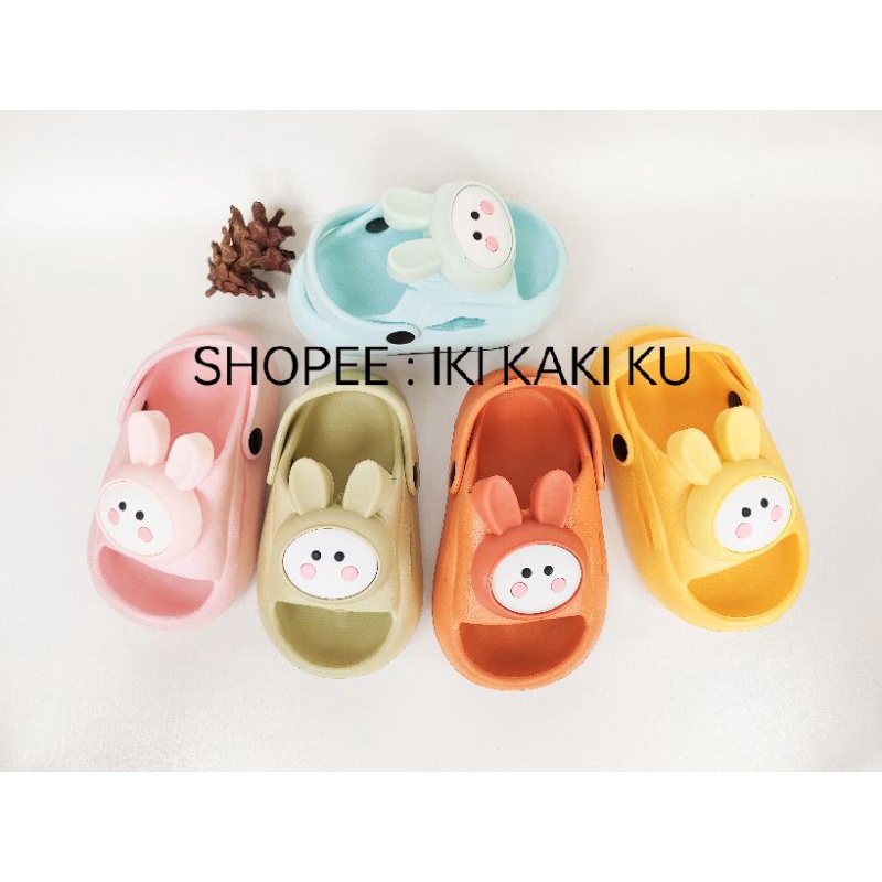 SANDAL ANAK BAYI CEWE PEREMPUAN SLOP IMPORT EVA EMPUK LENTUR LUCU MOTIF KELINCI LDG 2005