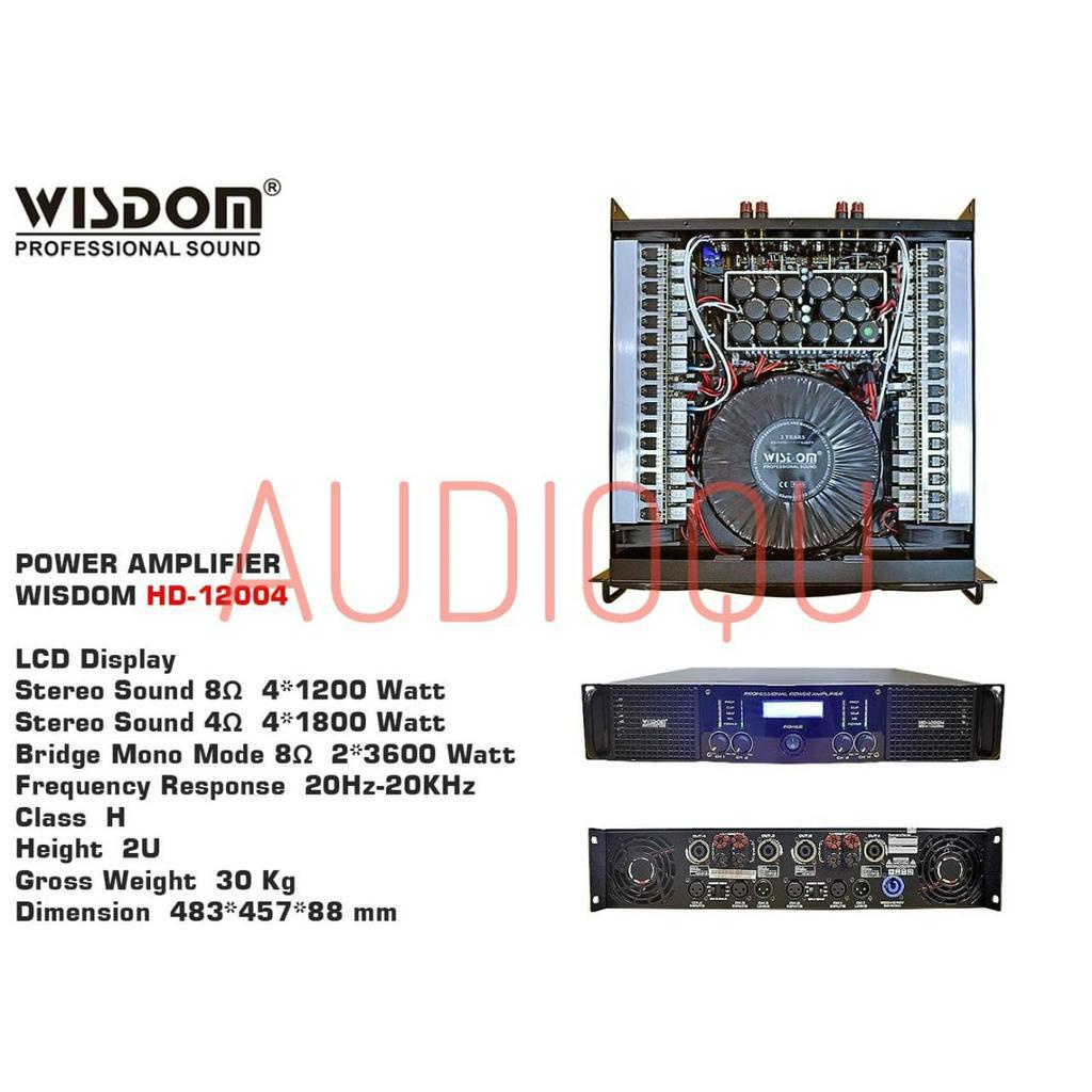 POWER WISDOM HD12004 4 CHANNEL POWER AMPLIFIER WISDOM HD-12004