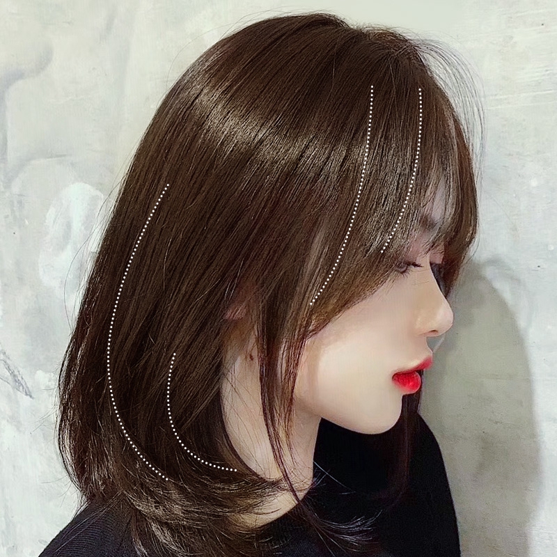 Wig Rambut Pendek Perempuan Styling Wajah Bulat Klavikula Merah Net Pendek Gaya Rambut Mengembang Tu Shopee Indonesia