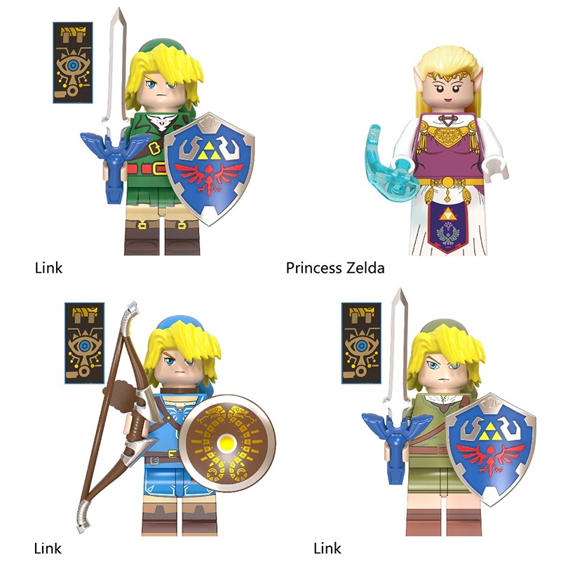 Game Legend 4PCS Zelda Link Princess Zelda Blok Bangunan Boneka Adventure