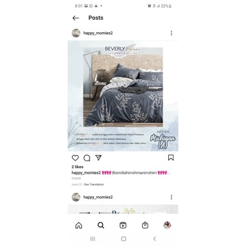 sprei bedcover beverly deluxe katun lokal premium
