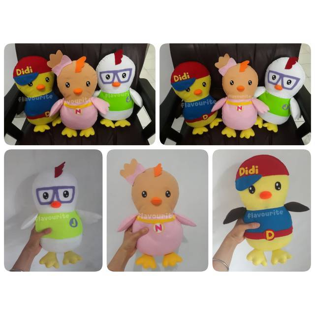 Boneka Handmade Flanel Didi and Friends / Mainan Anak / Kado Ultah Anak / Boneka Wisuda