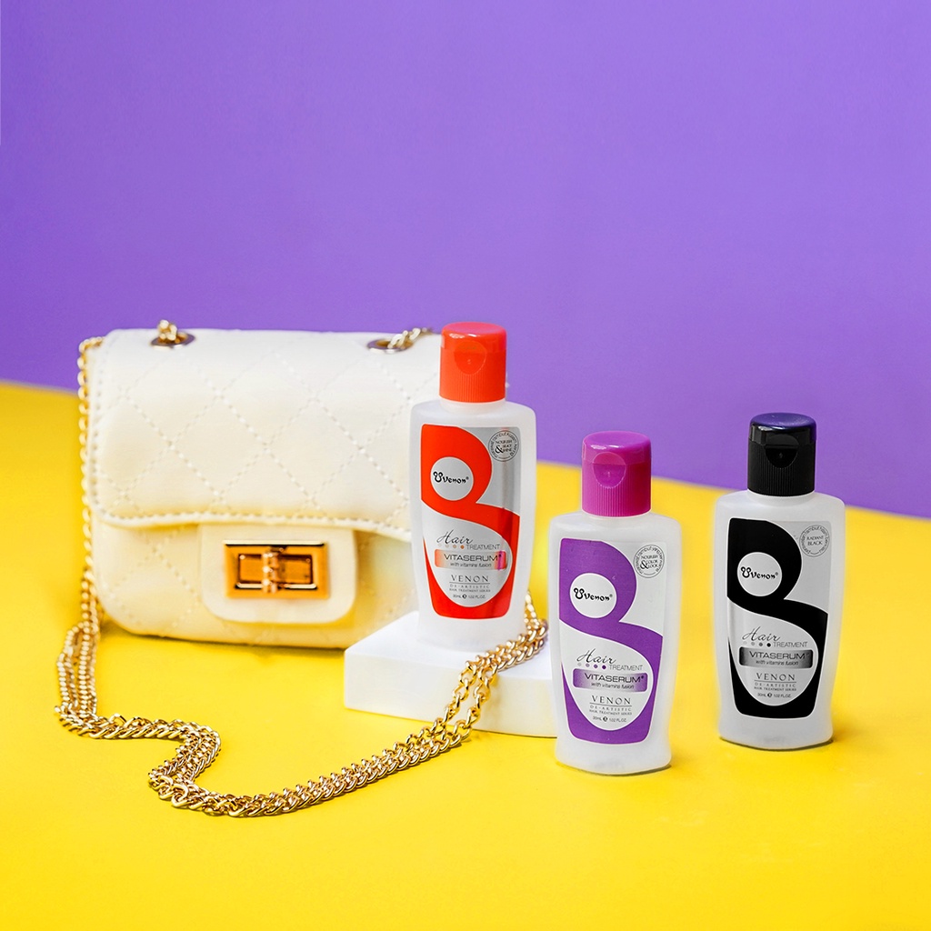 VENON Vitaserum With Vitamin E , A , C Fusion Series 30ml - Vitamin Rambut / Serum Rambut / Hair Vitamin
