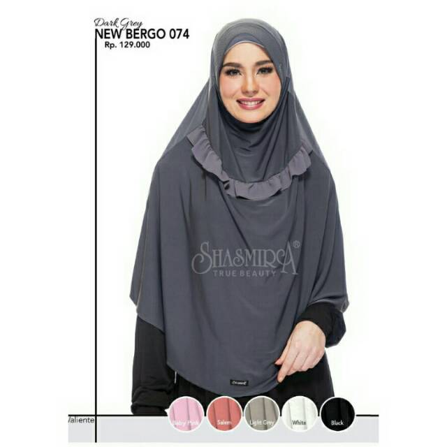 Hijab Jilbab Bergo Instan Shasmira New Bergo 074 Spandek Sutra Adem Modis Pet Antem