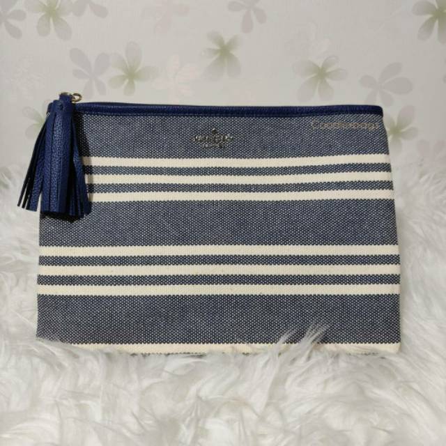 ORIGINAL Dompet Kate Spade Katespade Gia Wristlet Fabric Navy Multi