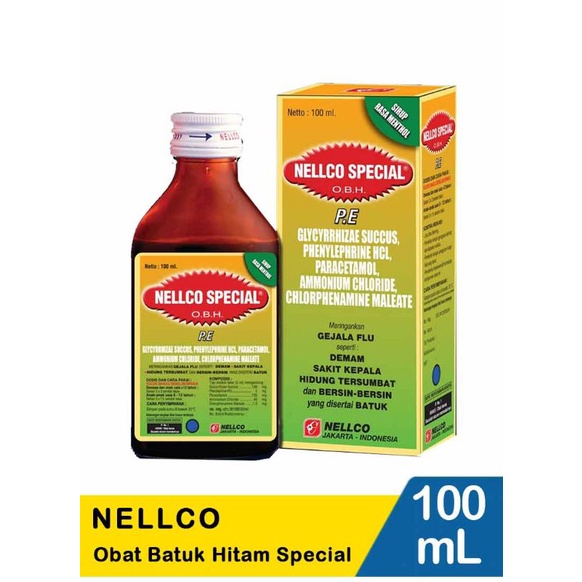 Nellco Obat Batuk Hitam 100Ml
