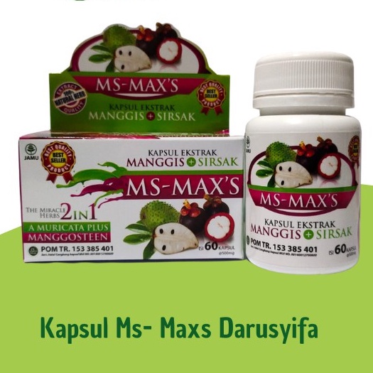 Kapsul MS - MAX's Darusyifa Kapsul Ekstrak Manggis Sirsak Isi 60 Kapsul ORIGINAL