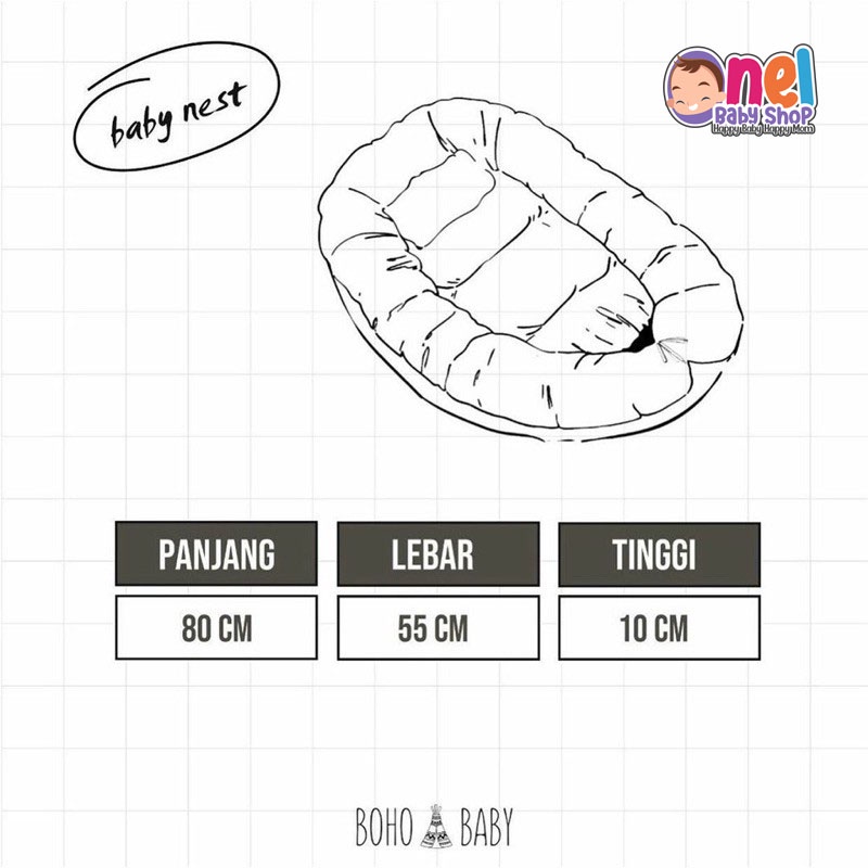 BOHOPANNA BABY NEST - TEMPAT TIDUR BAYI