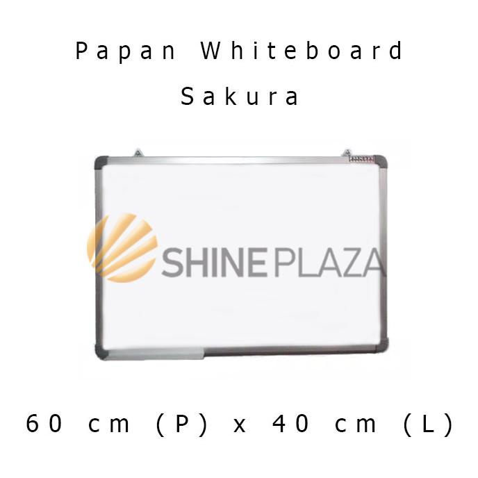 

[COD] Papan Tulis Whiteboard Sakura 40 x 60 - White Board Magnet Gantung TERLENGKAP Kode 642