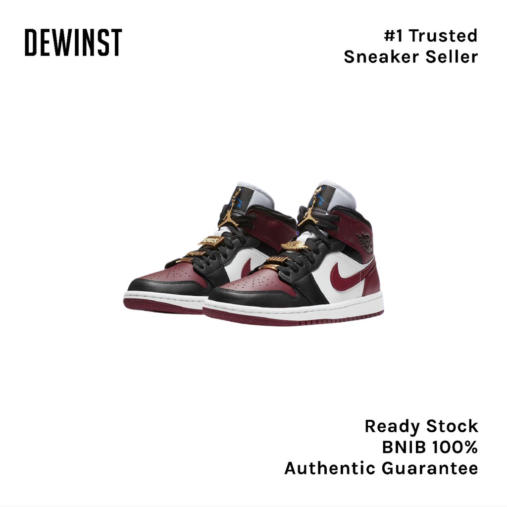 Air Jordan 1 Mid SE Fearless Gold Pendants Womens BNIB RESMI ORIGINAL