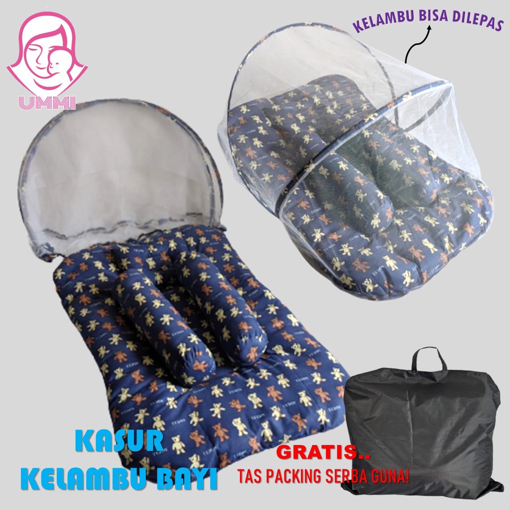 (PREMIUM) KASUR KELAMBU BAYI / KASUR LIPAT BAYI / KASUR BAYI KARAKTER > KELAMBU BISA DILEPAS
