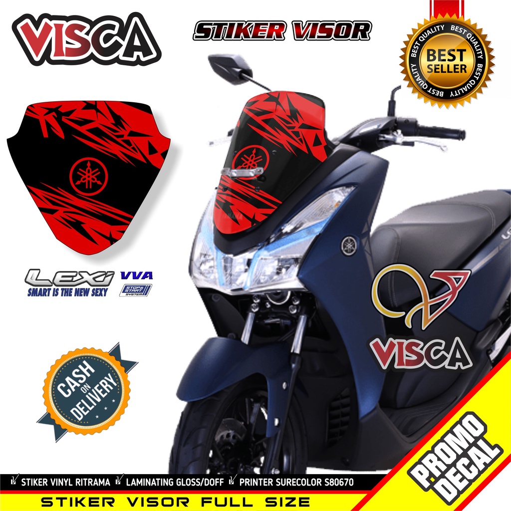 Stiker Visor Yamaha Lexi Stiker Motor Lexi Yamaha Sticker Visor Lexi Abstrak