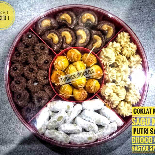 

paket mixed cookies 1. bisa request isi dalam satu tray