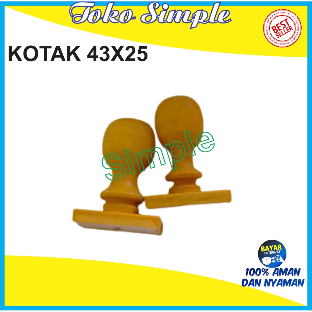 

GAGANG STEMPEL KAYU KOTAK 25X43 / GAGANG KAYU