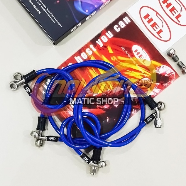 Selang Rem Brake Line Racing HEL Infinit Merah ABS PCX 150 Lokal