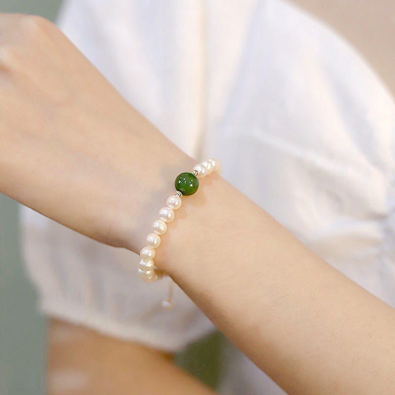 Gelang Manik-Manik Mutiara Opal Warna Permen Untuk Wanita