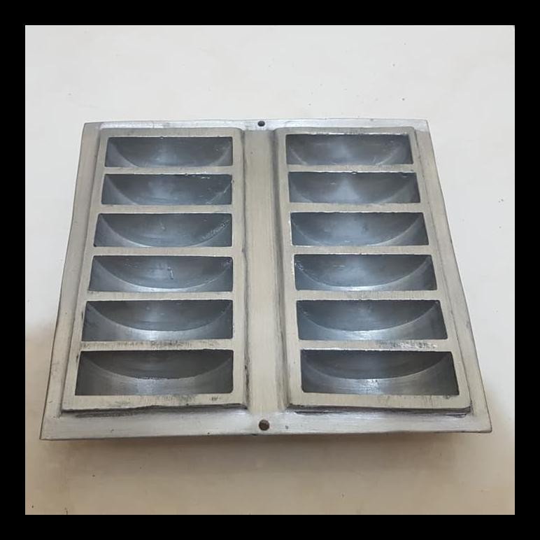 BANTING HARGA CETAKAN KUE PUKIS , PANCONG , BANDROS 12 LUBANG (TEBAL) PERALATAN BAKING TERUPDATE AL8