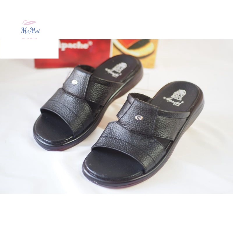 SENDAL KULIT ASLI APACHE RC884 TERBARU SANDAL KULIT PRIA BISA COD