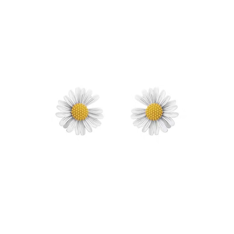 Anting bunga daisy Anting kepribadian bunga sederhana
