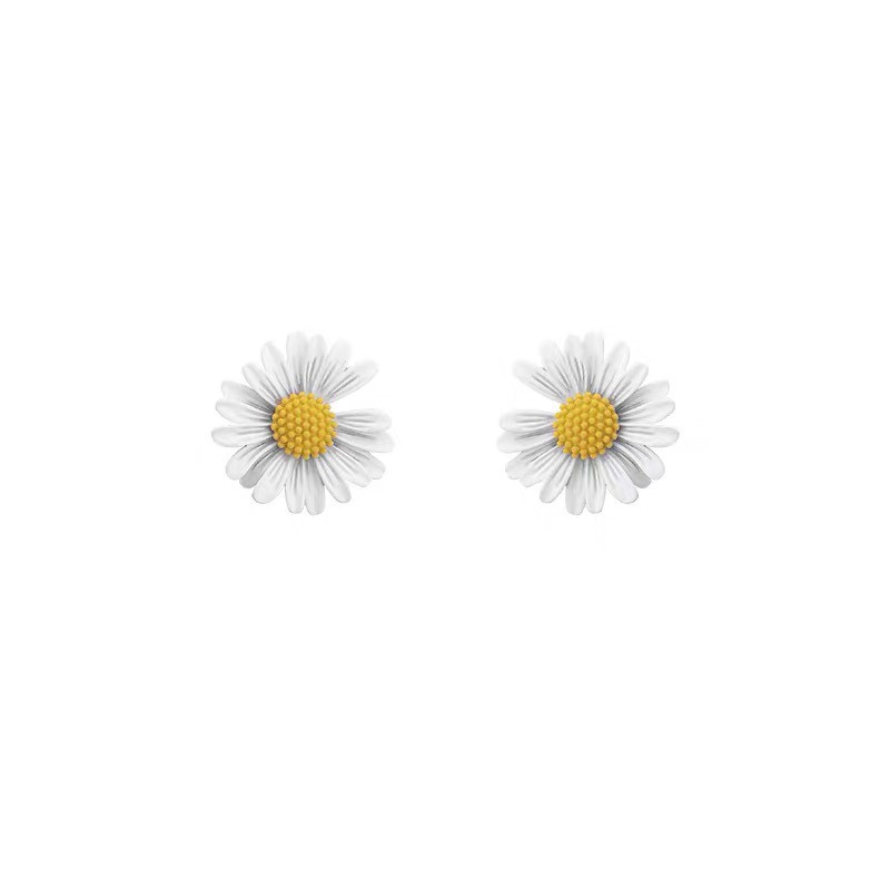 Anting bunga daisy Anting kepribadian bunga sederhana