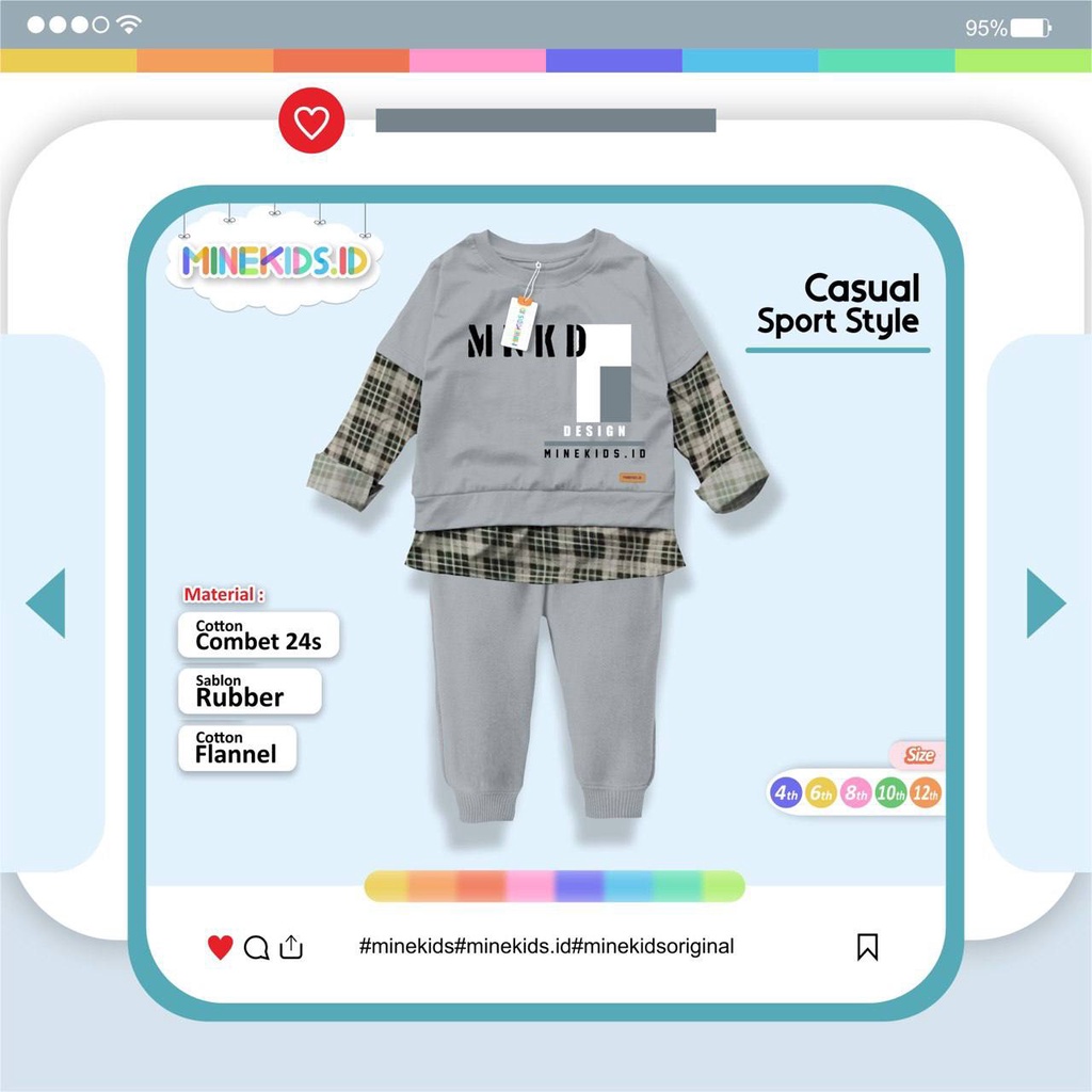 Sport Set &amp; Midi Korean Dress Minekids