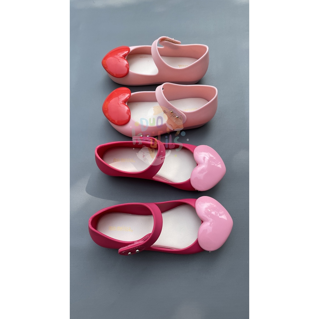 Sepatu sendal anak perempuan MOTIF HEART PINK import | DUO KRUCILS