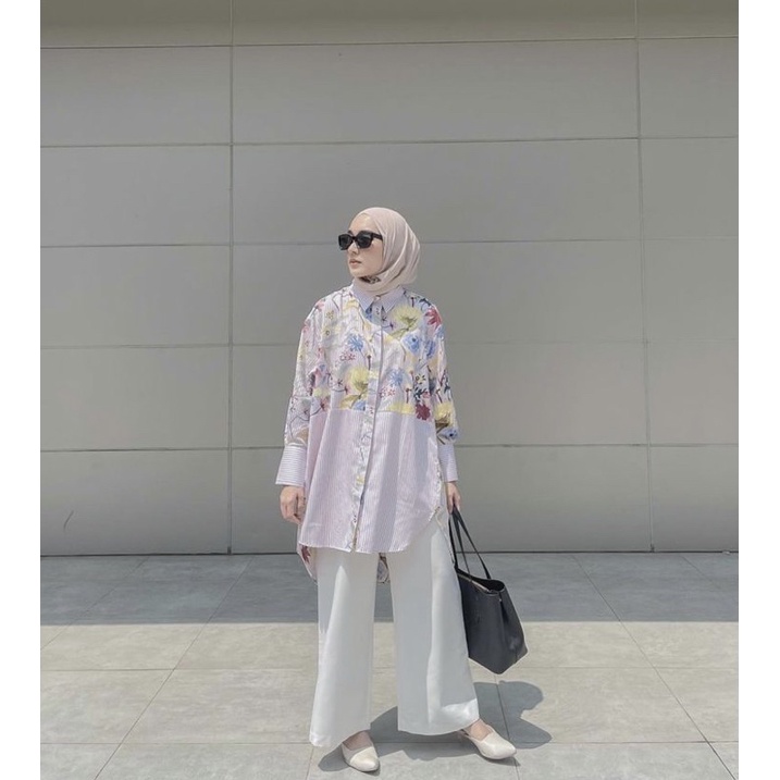 Romantic Garden oversize shirt by Benang jarum