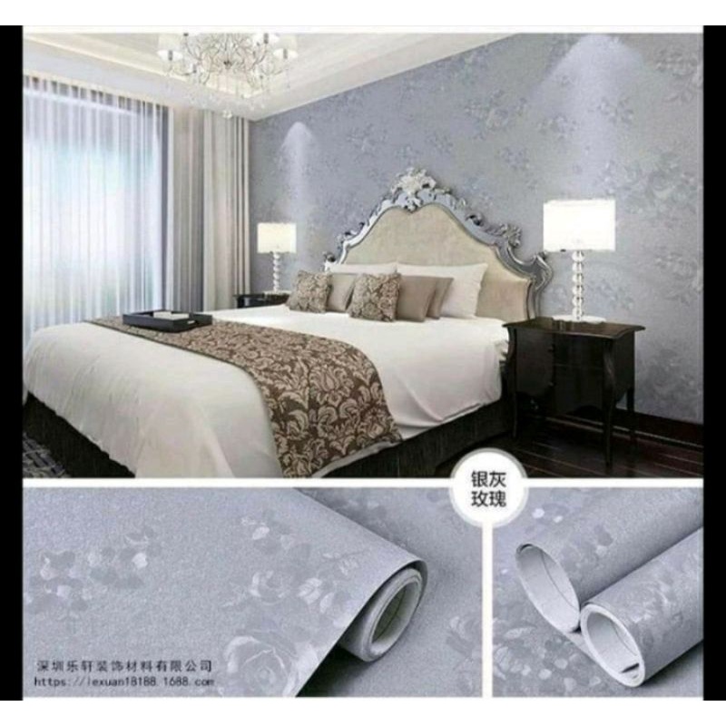 Wallpaper dinding 45cmx 10m gh130-3 embos abu