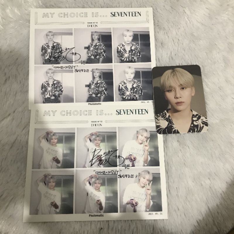 PC PHOTOCARD PHOTOMATIC STICKER DICON SEVENTEEN SVT SEUNGKWAN DINO MINGYU GROUP