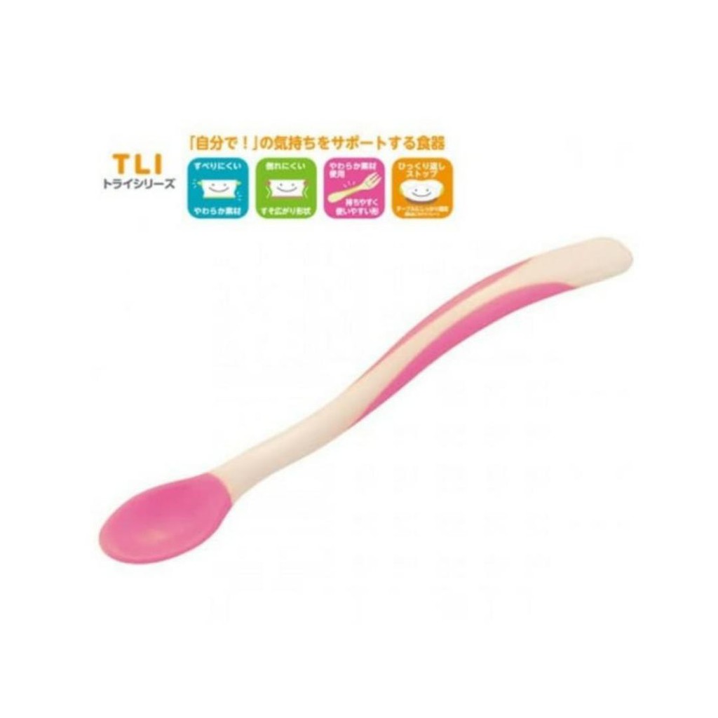 Richell Soft Feeding Spoon with Case Sendok Makan