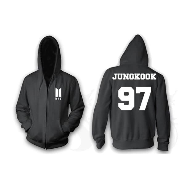 Jaket Hoodie Zipper BTS Bangtan Boys BISA CUSTOM NAMA