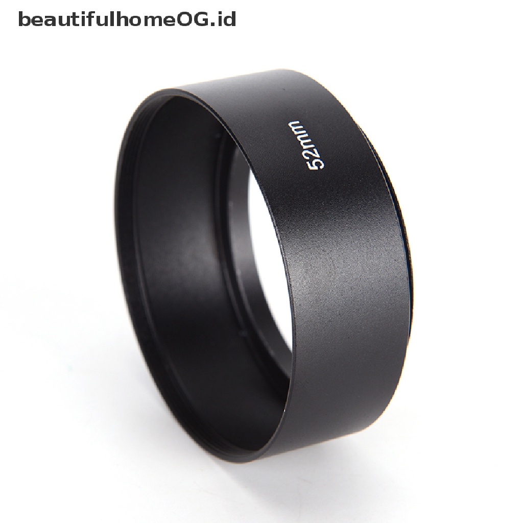 Hood Lensa Panjang Bahan metal alloy Ukuran 52mm Untuk Kamera Canon Nikon