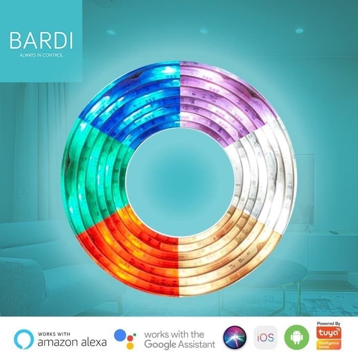 BARDI Smart LED Strip 2M RGB Lampu Pintar Wireless IoT Home Automation