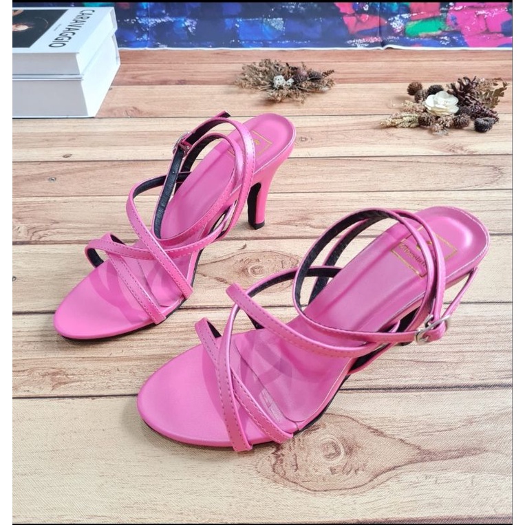 ABBUSHOES  Kf 02 higheels sendal tali  wanita 9cm