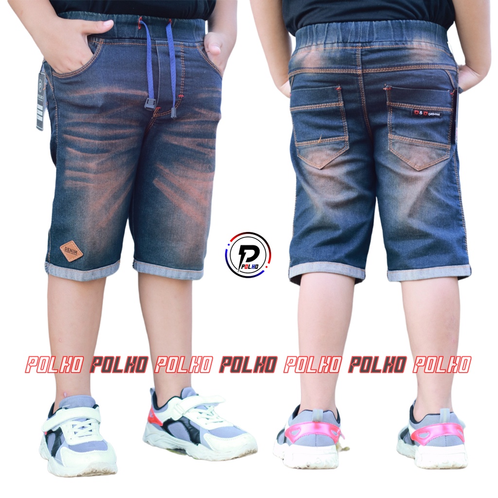 Celana Jeans Anak Pendek Bahan Streetch Usia 2-12 tahun